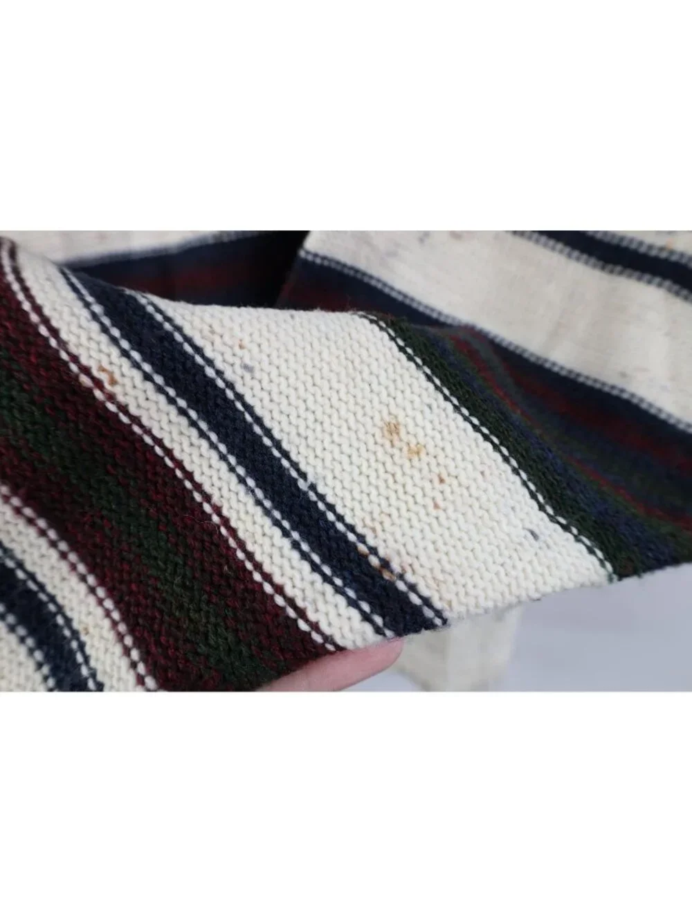 Vintage 90s Streetwear Mens Medium Striped Color Block Knit Henley Sweater USA